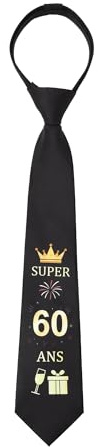 YCDKK Cadeau Anniversaire Homme Femme, Cravate Noire d'anniversaire Créative, Idees Cadeaux Anniversaire Femme Homme, Joyeux Anniversaire Decoration, Accessoire Fete d'anniversaire