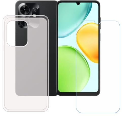 BMPNLSZ Translúcido Funda para Honor 500 Smart 5G+ Screen Protector