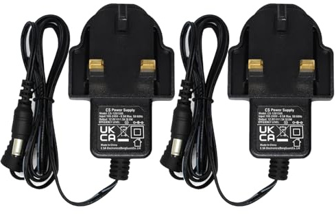 Security-01 2-Pack AC to DC 12V 1.5A Power Adapter Supply, Plug 5.5mm x 2.1mm, for CCTV Camera DVR Router Speaker Led Light Strip