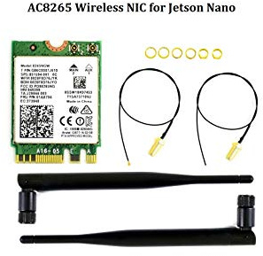 AC8265 Wireless NIC Dual Mode Wireless Card for Jetson Nano, Supports 2.4GHz / 5GHz Dual Band WiFi and Bluetooth 4.2, 300Mbps / 867Mbps, Support Linux, Windows 10/8.1/8/7