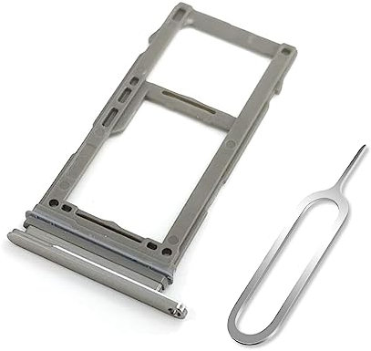 Cemobile SIM Card Tray Micro SD Holder Slot Replacement for Samsung Galaxy S10/S10 Plus G973 G975 (Single SIM model ONLY) with Waterproof Sealing Gasket Ring + SIM Tray Open Eject Pin (White)