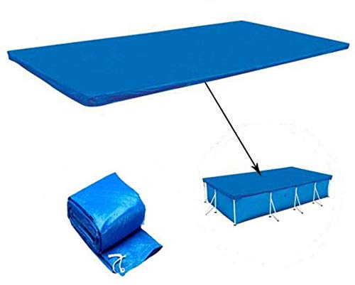 Ostop Poolabdeckplane Rechteckig 400x211x81cm, Schwimmbad Poolabdeckung,Aufblasbare Easy Set Swimming Pool Cover PE Schutzplane Wasserdicht Staubdicht Winddicht Solarabdeckung,Blau