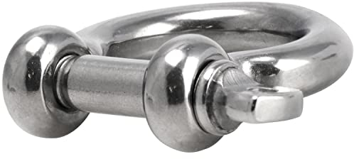 FASTON® Schäkel geschweift D=10 Form Edelstahl A4 V4A (5 Stück) Rund-Scheakel Rundschäkel Verbinder D-Schäkel Rostfrei Rund-Schäkel Schaekel mit Augbolzen