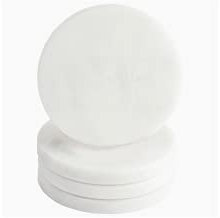 Round White Marble Coasters – Set of 4