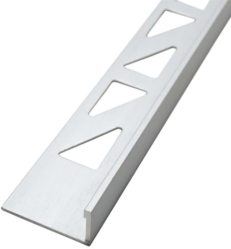 Dalsys Fliesenschiene L Profil 2,5m x 12,5mm Chrom glänzend Aluminium | Fliesenprofil Winkelprofil Alu eloxiert, Abschlussleiste Fliesenabschlussprofil, Fliesen Eckschutzschiene
