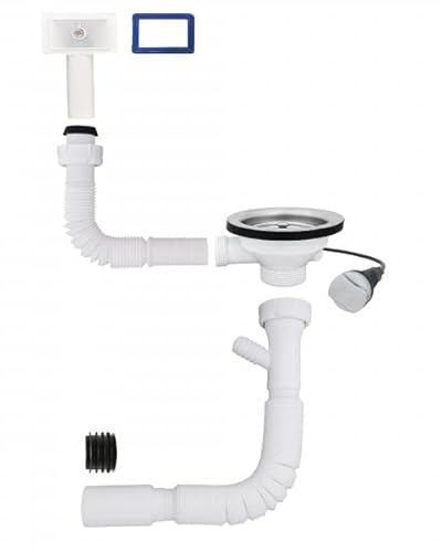 1-Becken Automatische Excenter für Spülen Siphon Universal Spülbecken Küchenspüle Waschbecken Einbauspüle Edelstahlspüle