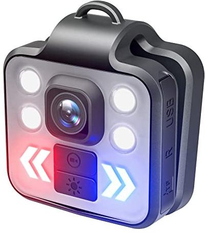 Mini Telecamera D’Azione Impermeabile IP65, Telecamera HD Notturna Multifunzionale, Registrazione Video Continua per Sport All’Aria Aperta (Nero)