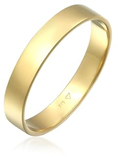 Kuzzoi Bague pour homme (4 mm) en or jaune 375 fabriquée à la main, 62, Or jaune