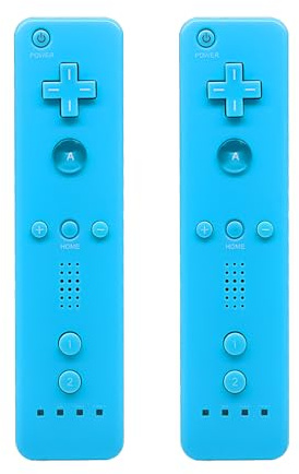 Mando Inalámbrico para PS4, Inalámbrico Mando para PS4 Mando Gamepad, Wii Controller 2 Pack, Wii Remote Controllers with Silicon Case and Strap para Wii and Wii U
