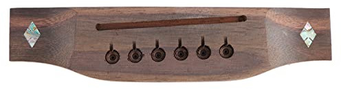 Steg Für Akustikgitarre, Palisander Vorgebohrt, Präzise Geschnittener Ersatzsteg Für Folk-Gitarre