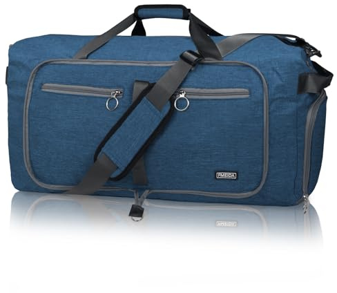 Fmeida 65L Vikbar Bärväska Duffel Bag – Lättvikts Vattentät Duffelväska med Skofack, Stor Övernattningsväska