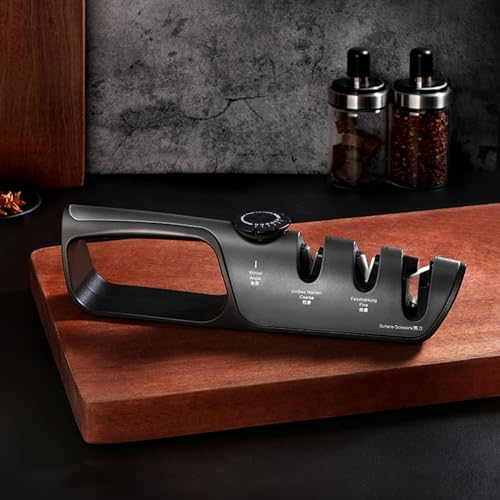 CHZDPP Adjustable Angle Knife and Scissor Sharpeners, Professional Blade Sharpening for Hunting Cutting Slicing Boning Fruit Knife, Easy Small Cleaver Sharpener