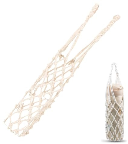 KEPYATI Bolsa Portabotellas De Agua, Portabotellas De Ganchillo Portador De Vino De Macramé Bolsa De Botella De Ganchillo Con Correa Para Botella De Agua Portador De Botellas