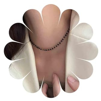 Cybche Geschichtet Schwarz Kristall Schmetterling Halskette Gold Schwarz Schmetterling Anhänger Halskette Schwarz Perlen Choker Halskette Schmetterling Kette Halskette Perle Station Halskette Schmuck