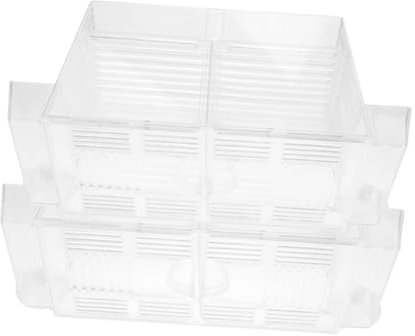 BESTonZON 2pièces Boîte Élevage pour Aquarium Transparent avec Séparateur pour Poissons Betta
