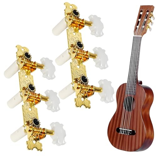 Jiavlyx 2 Pezzi Piroli Accordatura Per Chitarra, 3L + 3R Piroli Chitarra Classica, Meccaniche Chitarra Classica, Chitarra Classica String Tuning Peg, Perno Di Accordatura Per Corde Di Chitarra