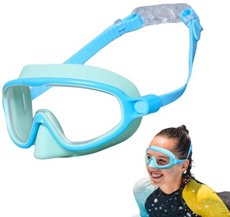 Occhialini da nuoto in silicone anti-appannamento, senza perdite, per bambini, adulti, uomini, donne, snorkeling, piscina, gioco d'acqua, comoda regolazione, cinturino regolabile, occhiali da nuoto