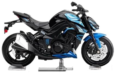 Miniaturfahrzeug 1:12 Für Kawasaki Z1000 Motorrad Druckguss Modell Auto Legierung Metall Mit Basis Display Hobby Hause Dekoration Junge Originalgetreue Nachbildung(Schwarz)