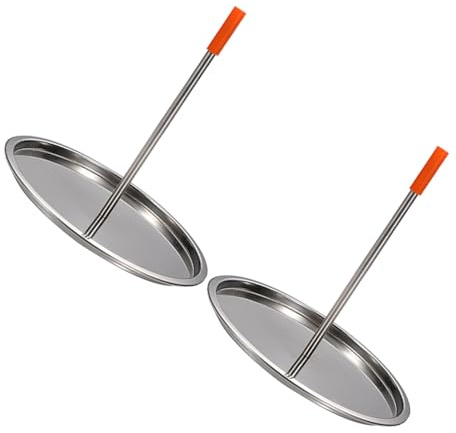 EPIGEIST Support pour Rôtissoire à Poulet Argenté en Acier Inoxydable Facile à Transporter et Résistant 2 Pièces Plateau de Cuisson pour Barbecue Extérieur et Camping
