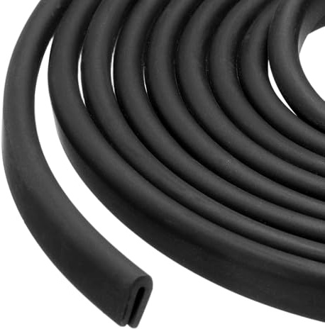 PATIKIL Bordure En Caoutchouc, 8m/26.25ft Longueur Profilé En U En Caoutchouc Bande De Protection Joint Pour 1mm Bord Pour Portes De Voiture Trappes Tôles Coins De Table (4mm L x 7mm H)