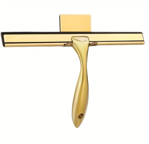 Tergivetro per Doccia Tergivetro for doccia in acciaio inossidabile con spazzola in silicone for specchio for porta del bagno, vetro dell'auto gancio raschietto detergente