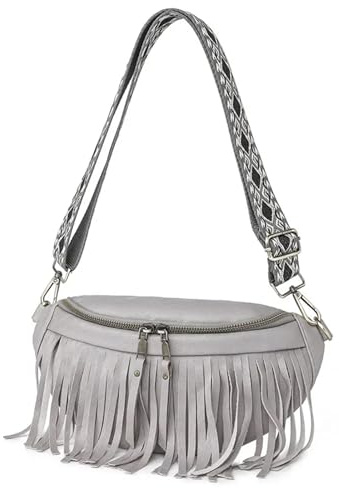 LYHYDMA Fransväska Tofs Crossbody Väska Vintage Tofs Bröstväska För daglig, Färg3, En Storlek