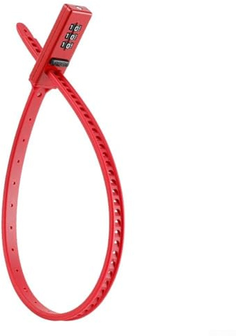 Gdfnmogo Adjustable 3-Digit Combination Cable Lock with Stainless Steel Core for Helmet and Gear Security, Weather-Resistant Nylon Shell, Red or Black(BLACK)