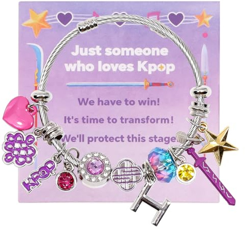 AICase för Kpop-armband, merch gåvor, leksaker, saker inspirerade armband, vänskap, K_Pop outfit, cosplay, kostym, varor, smycken, gåvor för fans och kvinnor, födelsedag, julstrumpa, One Size, Legerat