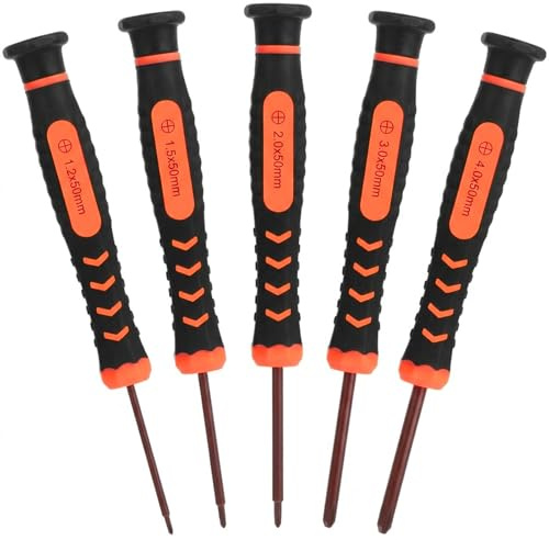 5 Piece Precision Screwdriver Set,Precision Screwdriver Set,Small Set of Phillips Screwdrivers,Small Screwdriver Set with 1.2,1.5,2.0,3.0,4.0mm for Eyeglass, Watch,Laptop, Phone, Screwdrivers Repair