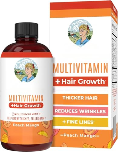 〖Multivitamina líquida + crecimiento del cabello〗Biotina clínicamente probada para el cabello grueso y las arrugas faciales en mujeres | Suplementos para el crecimiento del cabello | Cuidado de la pie