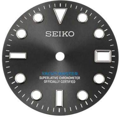 ROUHO Esfera de Metal NH35 Movimiento Automático Reemplazo Luminoso 28.5mm Esfera de Reloj Acero Inoxidable Reparación Componente Repuesto para Seiko