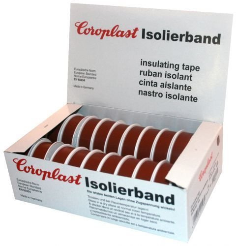 Isolierband Coroplast Box VDE Isoband Klebeband Elektriker Band Braun