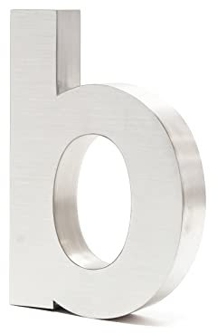 Número de casa b 3D Acero inoxidale 20cm Arial Resistente intemperie y corrosión Material montaje