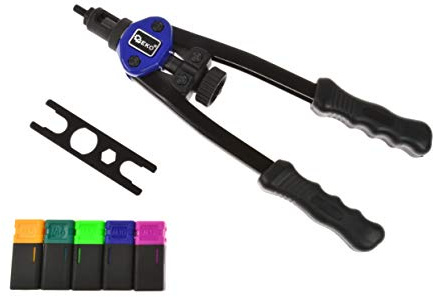 BSD Profesionel Nietzangen Set -Nietmaschine, Nietmutternzange mit 50 Nietuttern M5,M6,M8,M10,M12