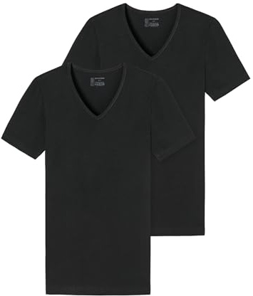 Schiesser Herren T-Shirt Unterhemd Doppelpack 95/5 V-Ausschnitt Box - 173982