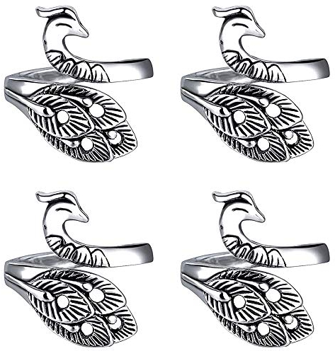 Weyying 4 Stück Häkelschlaufe, Verstellbare Strick Schlaufen, häkelringe Finger, Verstellbarer Strickring, Strick Fingerhut Ring, Garnführung, Strickschlaufenring, für DIY Strickhandwerk