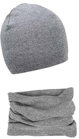 Baby Mädchen Beanie Mütze + Schlauchschal 2er Set, Wintermütze für Jungen Mädchen Baumwolle
