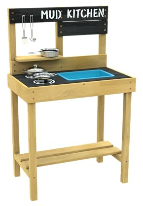 TP Cuisine D'EXTERIEUR en Bois Little Cook pour Enfants Inclus avec Accessoires DE Jeux - Norme FSC dim L55 x l33 x h88