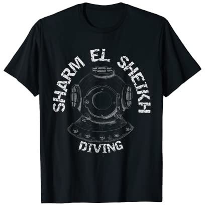 Sharm el Sheikh Egitto Immersioni, casco da immersione vintage Maglietta