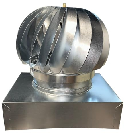 Briconess.com Fumaiolo comignolo Girevole Quadrato e Rettangolare zincato - Base Quadrata 42x42 cm