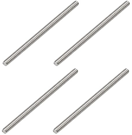 QUARKZMAN x 4Stk M8 x 150mm Vollgewinde Bolzen 304 Edelstahl Silberton