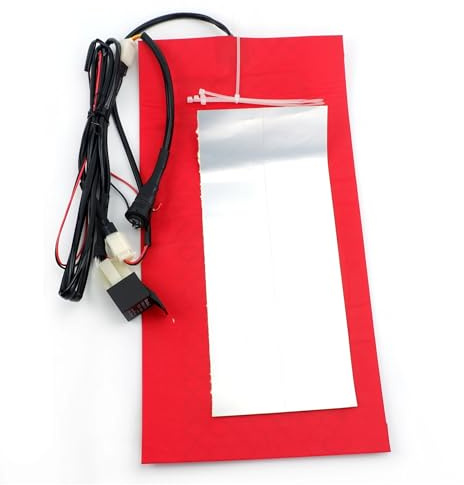 Dowrap 12V Universal Carbon Faser Sitz Heizung Abdeckung Heizung Pad for Motorrad ATV UTV E-Bike Roller Wasserdicht Rot kabelbaum