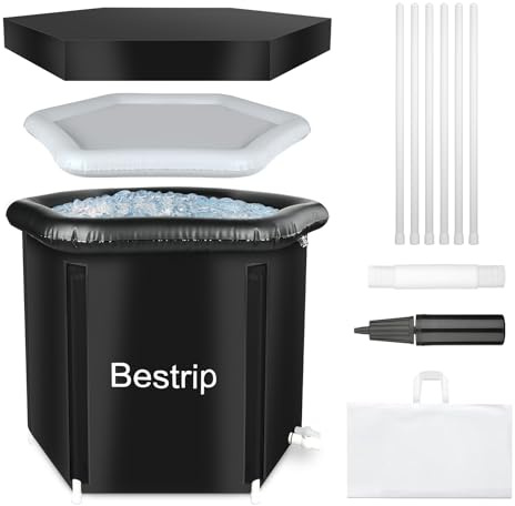 Portable Ice Bath Tub for Athletes, Cold Ice Bath Therapy with Lid, All-Weather Cover, Portable Adult Ice Bath for Outside Cold Recovery, 320L, 80 * 75CM
