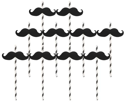 minkissy 60 pièces pailles réutilisables décoration de mariage fournitures de vaisselle barbe agitateurs de boissons décorations de fête de noël accessoires de table de fête accessoires décontractés