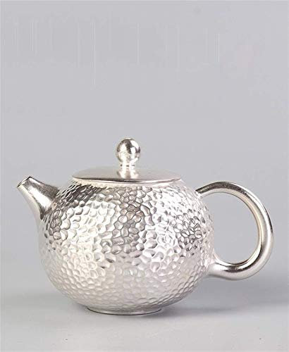 JKJZSALJ Teiera in Argento S999 Tazza da tè in Argento Sterling Servizio da tè Cinese Kung Fu Set da tè Portatile da Viaggio per Ufficio