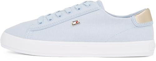 Tommy Hilfiger Damen Vulc Canvas Lace Up Sneaker Fw0Fw08647 Low Top, Blue (Breezy Blue), 37 EU