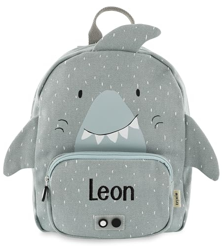 upstitch studio Jungen Kinderrucksack mit Namen bestickt Big (Hai, Rucksack BIG)