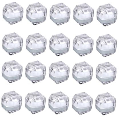 WATIIFUFU 10 Stück Achteckige Kristall-schmuckschatulle -organizer Ohrring-aufbewahrungskoffer Elegante Ringanzeige Zarte Schmuckaufbewahrung