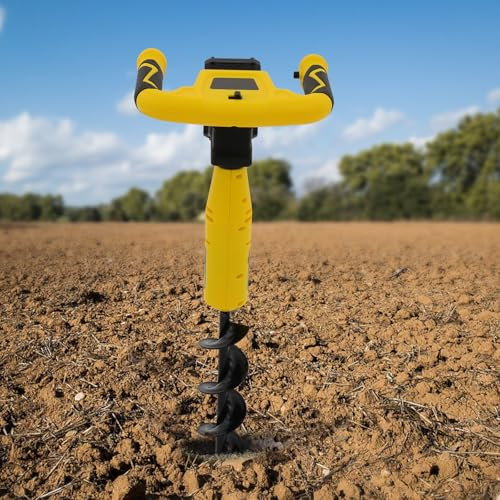 Hanmorfarbi Schnurloser Elektrischer Grabenbagger, Wiederaufladbarer Kleiner Erdbohrer Zum Graben, Landwirtschaftliche GemüSe- Und Baumpflanzlochbohrmaschine, Hocheffizientes Graben