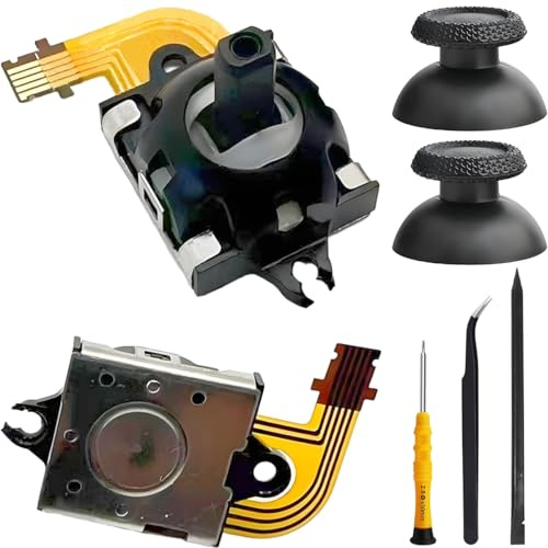 ZHUROUPU Joystick Replacement for PS5 Portal/PSVR2 CFI-Y1001, Left & Right Hall Effect 3D Analog Sensor Handheld Stick ThumbSticks Accessories Parts with Analog Thumb Cap and Repair Tools (2 PCS)